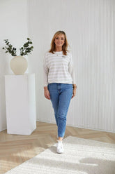 La Aurora kimono style grip, sweater weave blouse  Adomoo